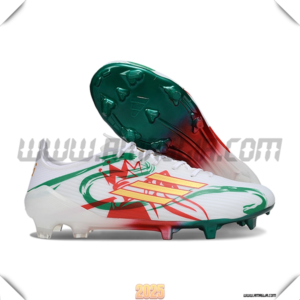 Adidas Scarpe Da Calcio F50 ELITE FG Bianco/Verde/Giallo/Rosso