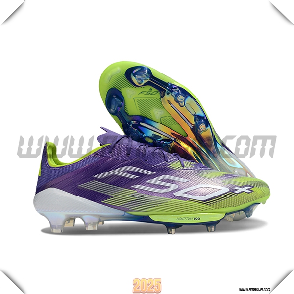 Adidas Scarpe Da Calcio F50+.1 FG viola/Verde -03
