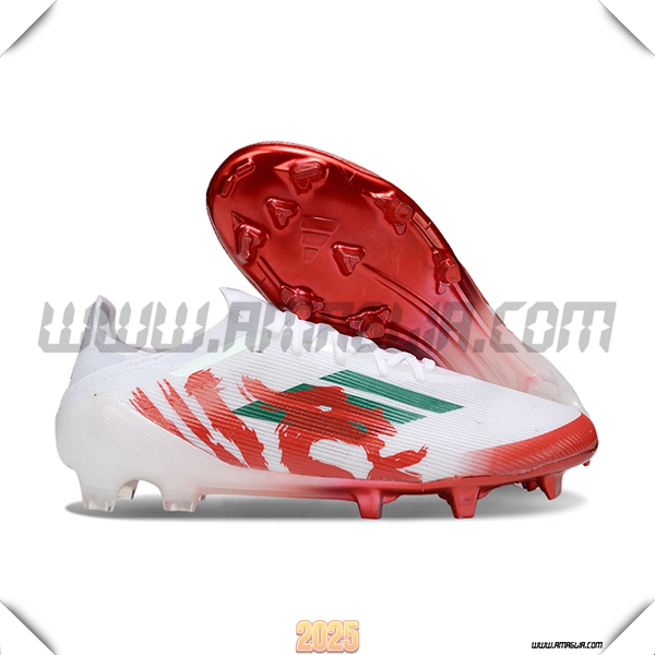Adidas Scarpe Da Calcio F50 Elite FG Bianco/Rosso/Verde -02