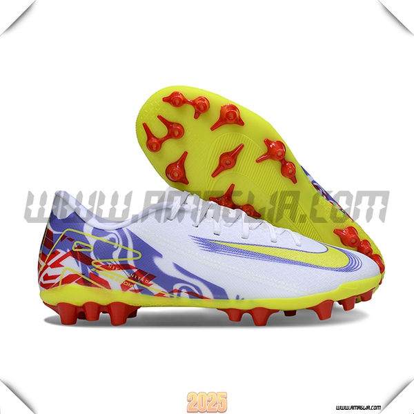 Nike Scarpe Da Calcio AIR ZOOM MERCURIAL VAPOR XVI ACADEMY X MBAPPE AG Bianco/Verde/viola/Rosso