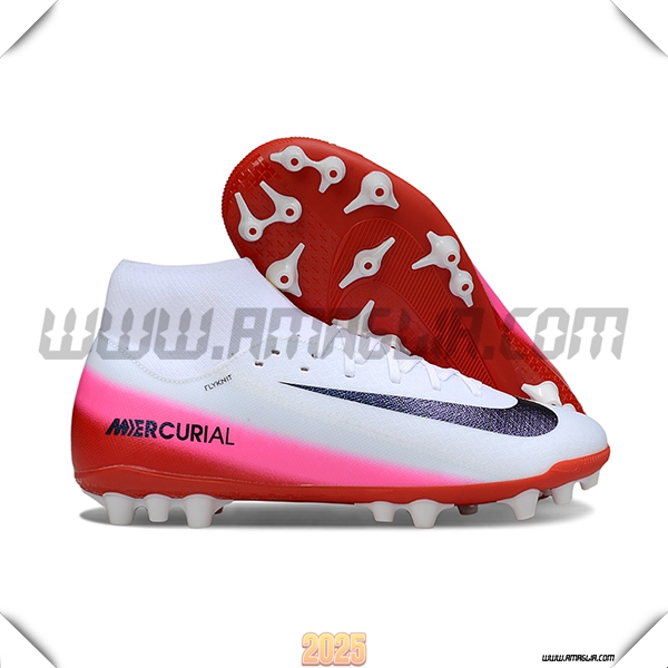Nike Scarpe Da Calcio Mercurial Superfly 10 Academy Bianco/Rosso/Rosa/Nero
