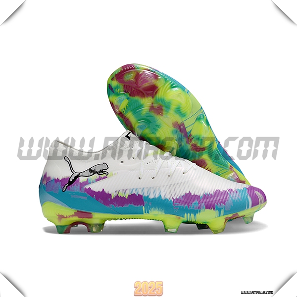 PUMA Scarpe Da Calcio FUTURE 8 ULTIMATE FG/AG Bianco/viola/Blu/Verde