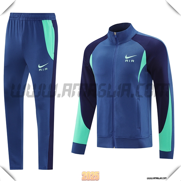 Tuta Calcio Giacca Nike Blu/Verde 2025 2026