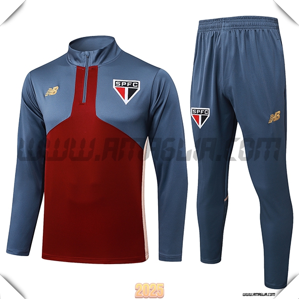Tuta Calcio Sao Paulo FC Rosso/Grigio 2025 2026