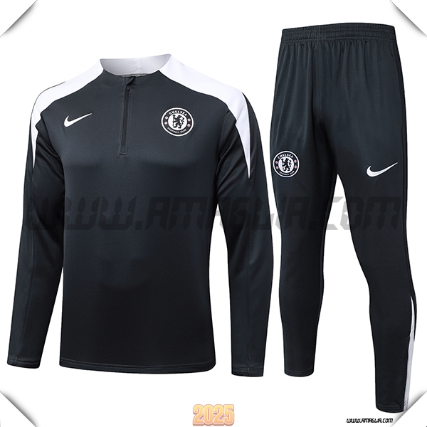 Tuta Calcio FC Chelsea Grigio Scuro 2025 2026