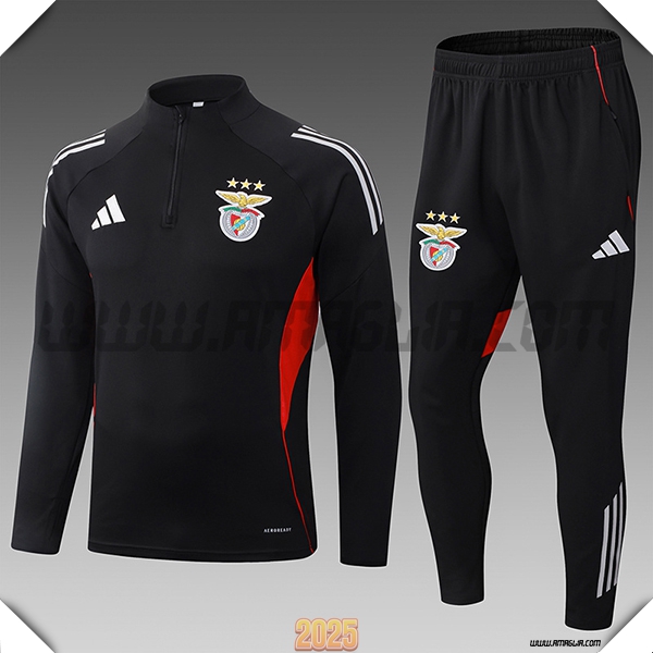 Tuta Calcio Benfica Bambino Nero/Rosso/Bianco 2025 2026