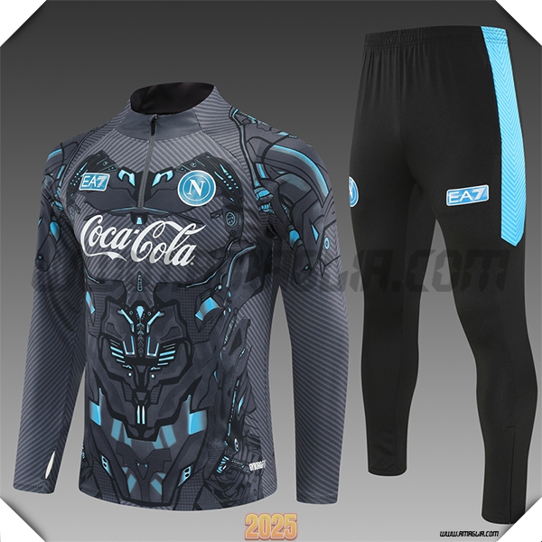 Tuta Calcio SSC Napoli Bambino Grigio/Blu 2025 2026