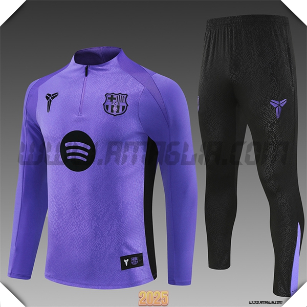 Tuta Calcio FC Barcellona Bambino viola/Nero 2025 2026