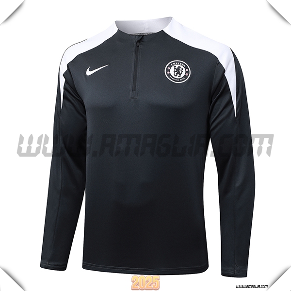 Felpa Allenamento FC Chelsea Grigio Scuro 2025 2026
