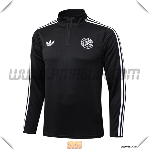 Felpa Allenamento Germania Nero/Bianco 2025 2026