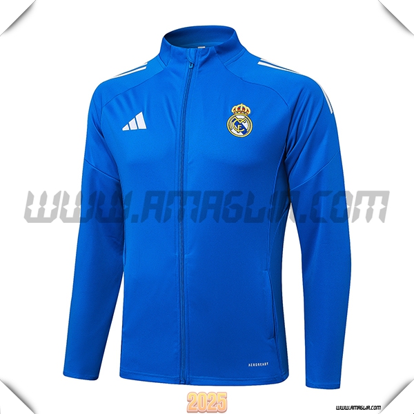 Giacca Calcio Real Madrid Blu 2025 2026