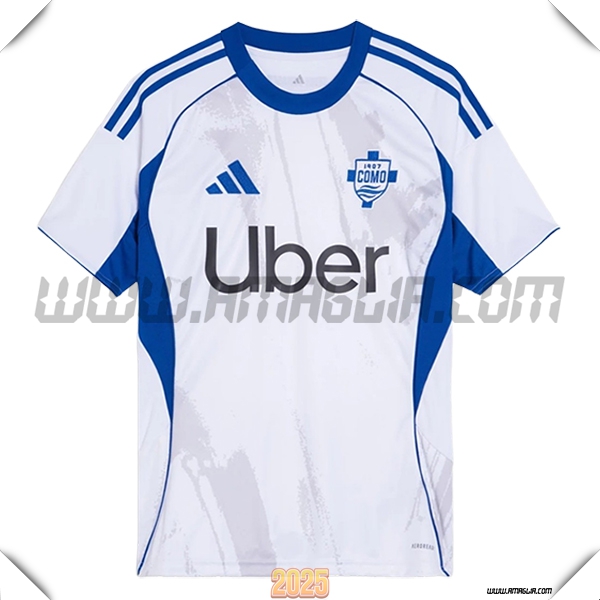 Nuovo Maglia da Como Seconda 2025 2026 Bianco/Blu