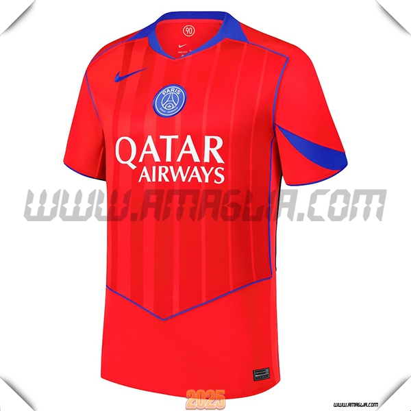 Nuovo Maglia da Paris PSG Terzo 2025 2026 Rosso