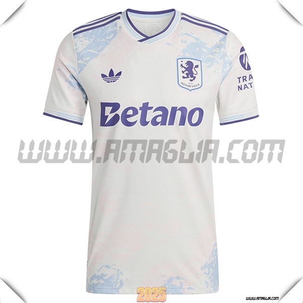 Nuovo Maglia da Aston Villa Terzo 2025 2026 Bianco