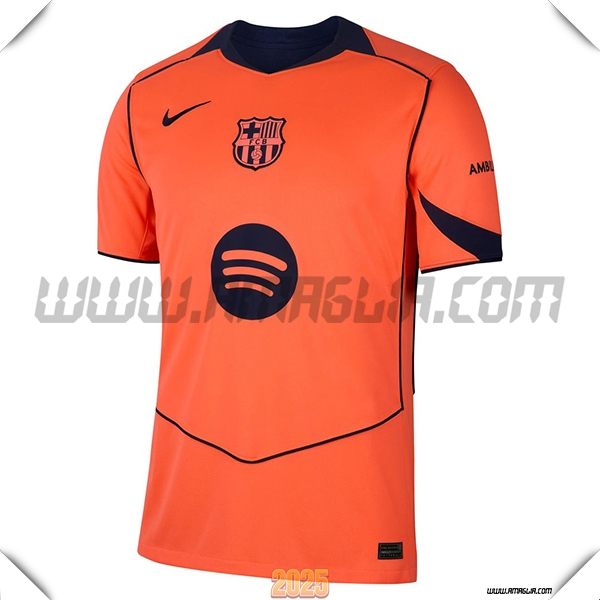 Nuovo Maglia da FC Barcellona Terzo 2025 2026 Arancia