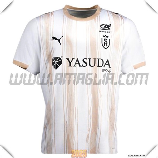 Nuovo Maglia da Stade Reims Seconda 2025 2026 Bianco