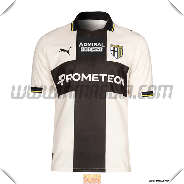 Nuovo Maglia da Parma Calcio Prima 2025 2026 Bianco/Nero