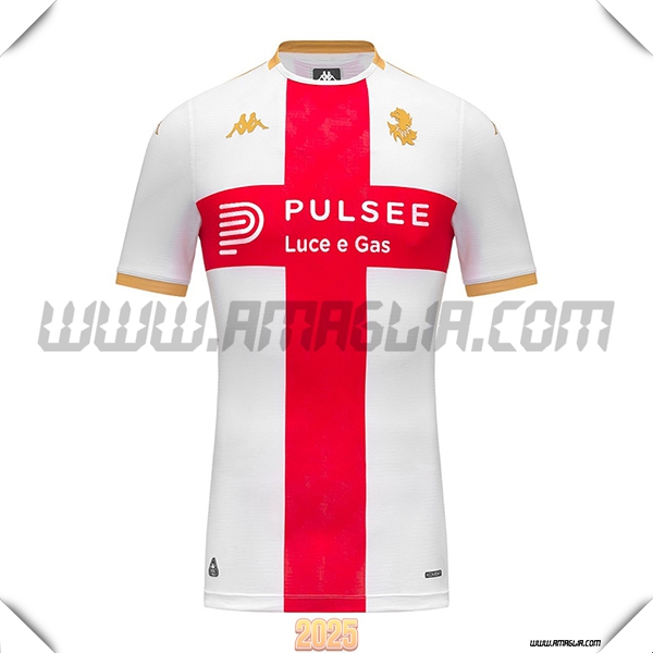 Nuovo Maglia da Genoa CFC Seconda 2025 2026 Bianco/Rosso