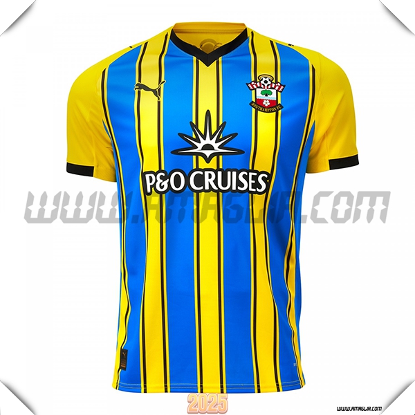 Nuovo Maglia da Southampton Seconda 2025 2026 GIALLO/Blu