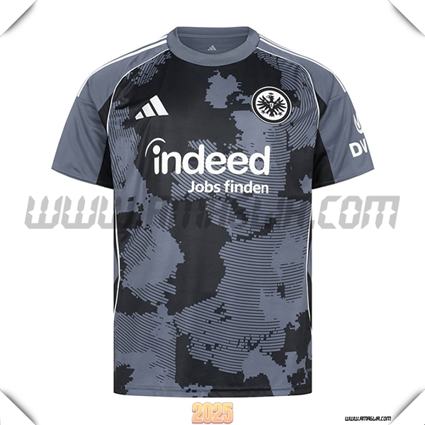 Nuovo Maglia da Eintracht Frankfurt Terzo 2025 2026 Grigio/Nero