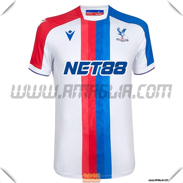 Nuovo Maglia da Crystal Palace Seconda 2025 2026 Bianco/Rosso/Blu