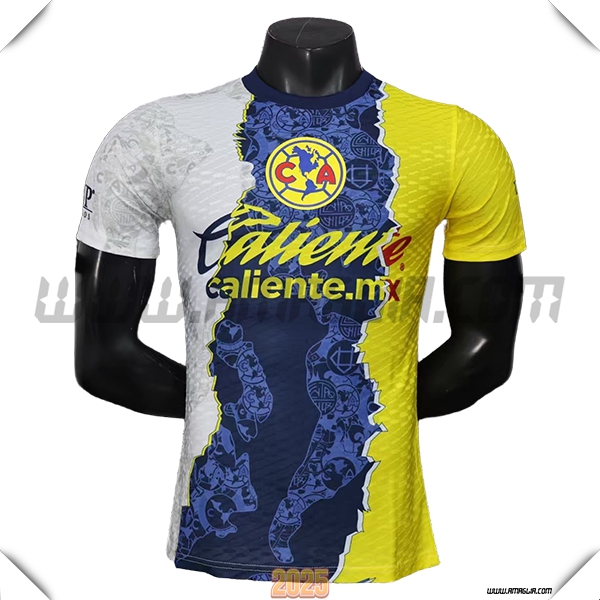 Maglia Calcio Club America Edizione Speciale Bianco/Blu/GIALLO 2025 2026