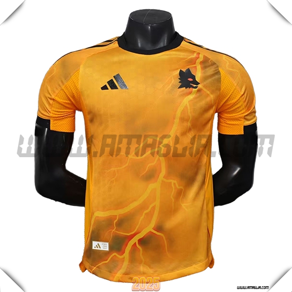 Seconda Maglia Calcio AS Roma 2025 2026 Arancia