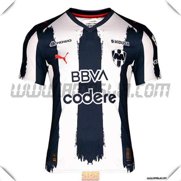 Nuovo Maglia da Monterrey Prima 2025 2026 Bianco/Nero
