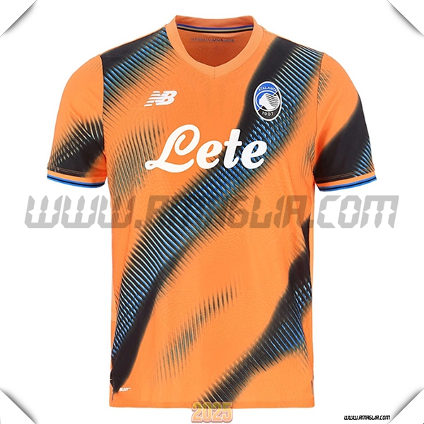 Nuovo Maglia da Atalanta Terzo 2025 2026 Arancia/Nero