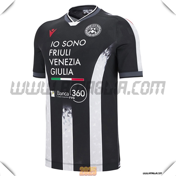 Nuovo Maglia da Udinese Prima 2025 2026 Nero/Bianco