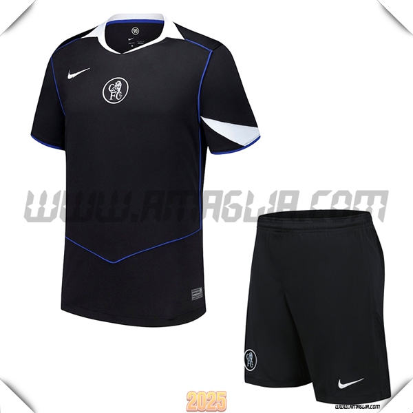 Nuovo Maglia da FC Chelsea Bambino Terzo 2025 2026 Nero