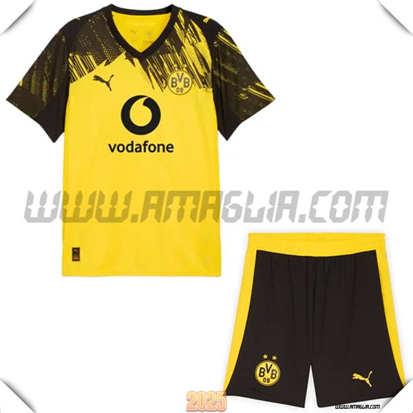 Nuovo Maglia da Dortmund BVB Bambino Prima 2025 2026 GIALLO/Nero