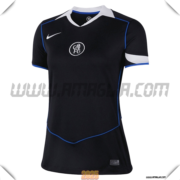 Nuovo Maglia da FC Chelsea Donne Terzo 2025 2026 Nero