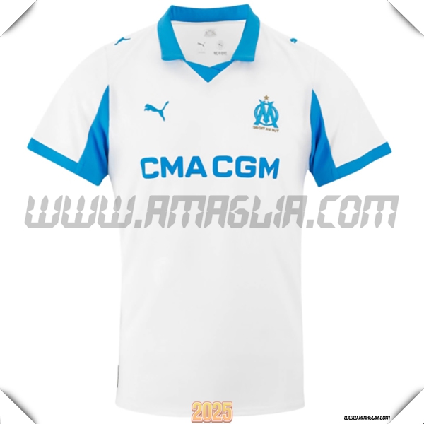 Nuovo Maglia da Marsiglia OM Donne Prima 2025 2026 Bianco/Blu