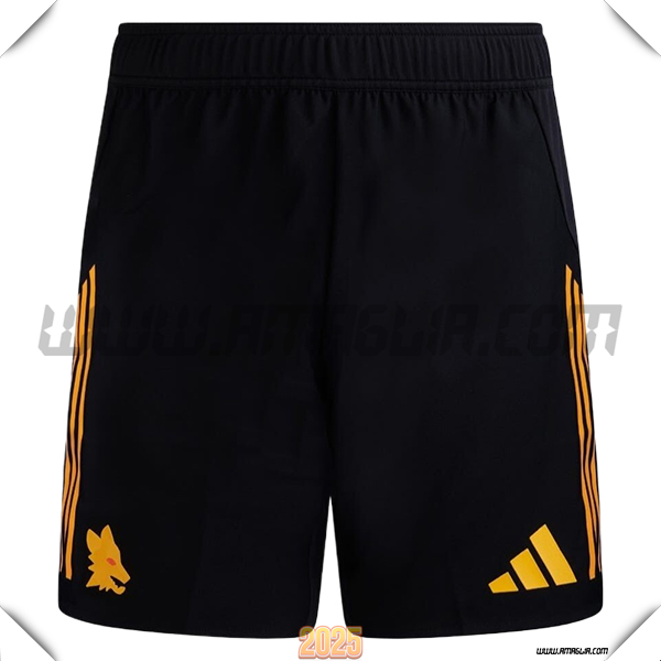 Seconda Pantaloncini AS Roma 2025 2026 Nero