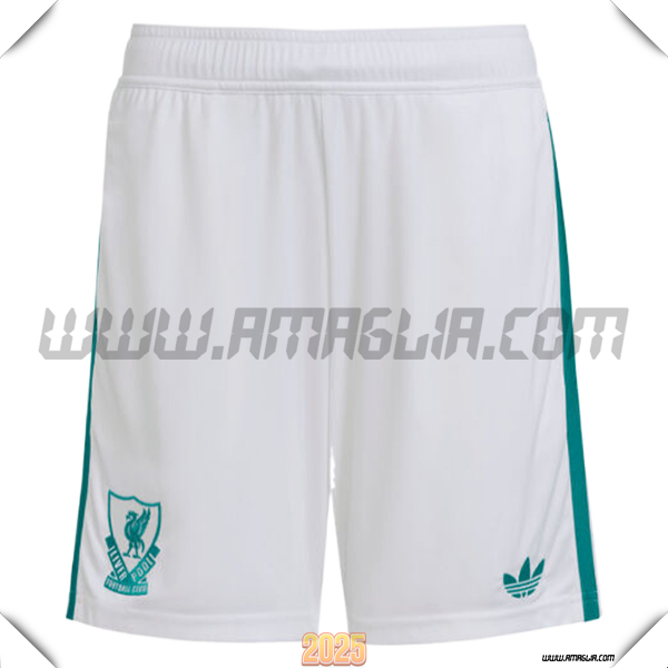 Terzo Pantaloncini FC Liverpool 2025 2026 Bianco