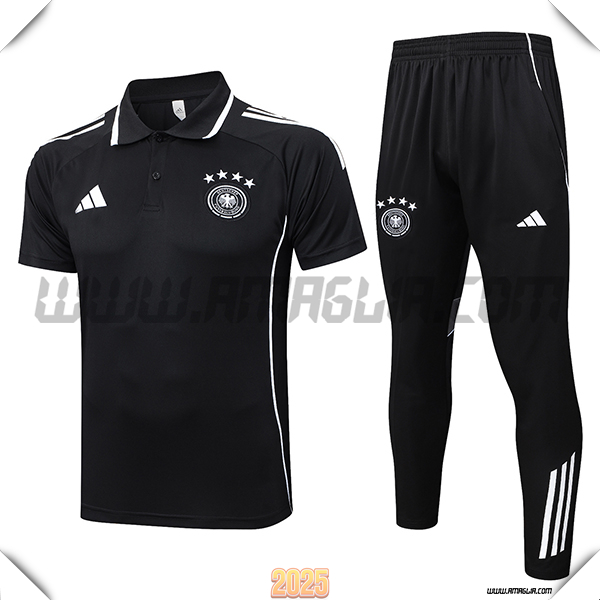 Kit Maglia Polo Germania Nero/Bianco 2025 2026