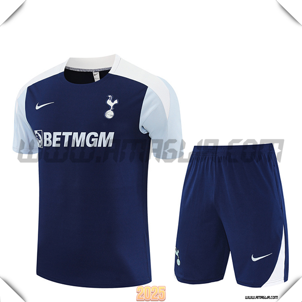 Kit Maglia Allenamento Tottenham Hotspur Blu/Grigio/Bianco 2025 2026