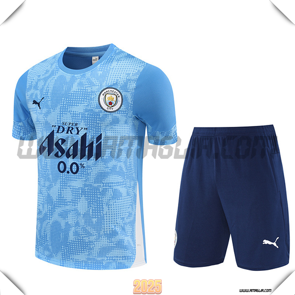 Kit Maglia Allenamento Manchester City Blu 2025 2026 -03