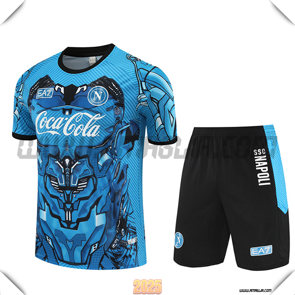 Kit Maglia Allenamento SSC Napoli Blu/Nero 2025 2026