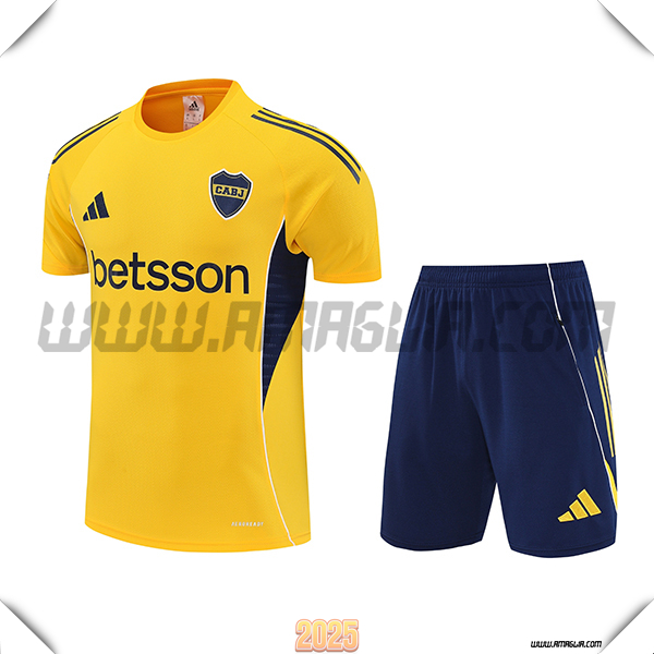 Kit Maglia Allenamento Boca Juniors Giallo/Blu 2025 2026