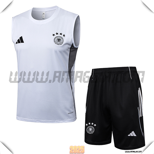 Kit Canotta Allenamento Germania Bianco/Grigio 2025 2026