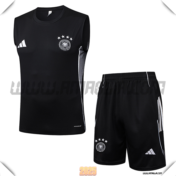 Kit Canotta Allenamento Germania Nero/Grigio 2025 2026