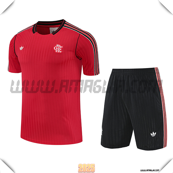Kit Maglia Allenamento Flamengo Rosso/Nero 2025 2026 -02