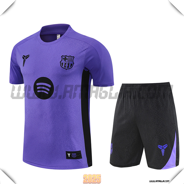 Kit Maglia Allenamento FC Barcellona viola/Nero 2025 2026
