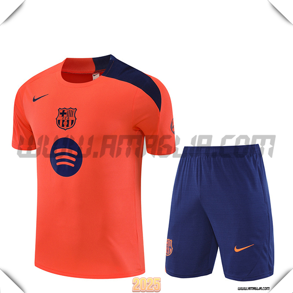 Kit Maglia Allenamento FC Barcellona Arancia/viola 2025 2026