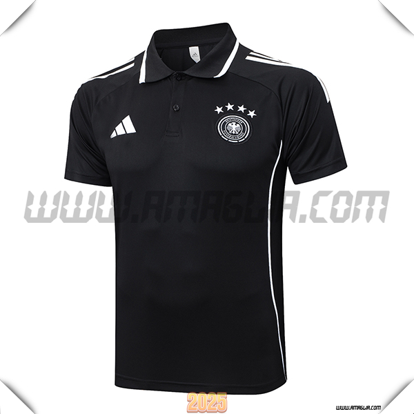 Maglia Polo Germania Nero/Bianco 2025 2026