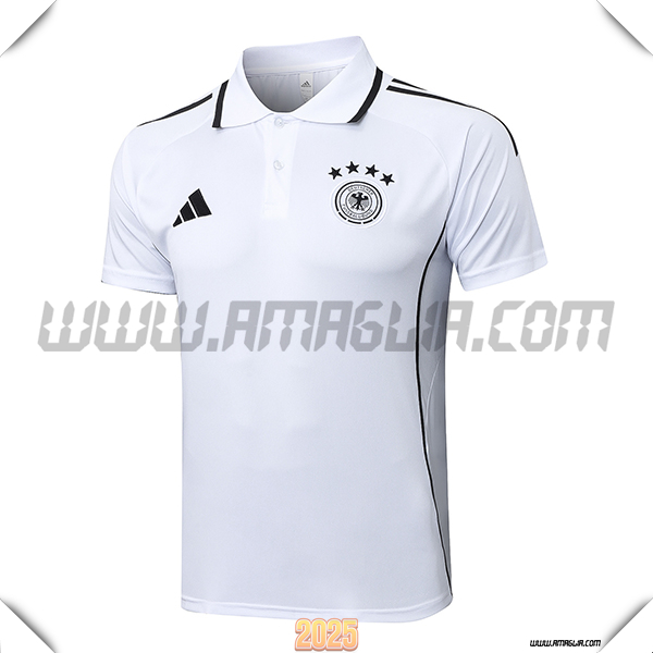 Maglia Polo Germania Bianco/Nero 2025 2026