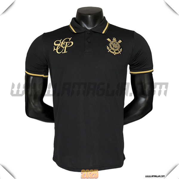 Maglia Polo Corinthians Nero/Giallo 2025 2026