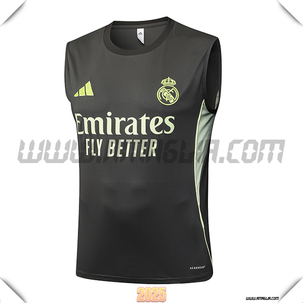 Canotta Allenamento Real Madrid Grigio/Verde 2025 2026